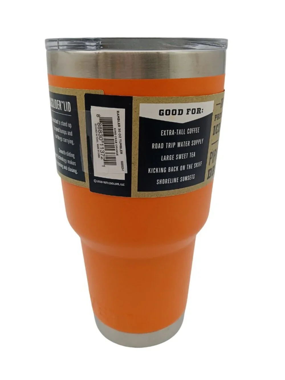 Rare & Discontinued YETI Rambler 30 oz King Crab Orange Tumbler w/MagSlider Lid